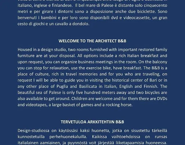 The Architect B&B Bari
